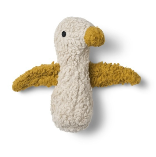 [465067] RAMMELAAR, Pil, Birds, sandy, geel/ecru, uni, textiel, vanaf 0 maand