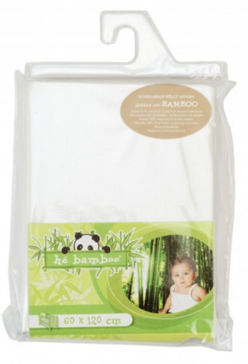 [202538] He Bamboo | Hoeslaken 100% Bamboe Wit 60x120cm