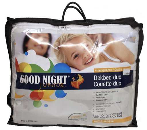 [209922] DONSDEKEN, DUO, 140x200 cm, 100% katoen hoes, vulling 200+350gr/m² Trevira Fill, wasbaar op 40°, hollofil vezel, Bruce
