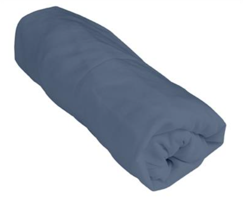 [322276] HOESLAKEN, 70x140cm, shadow bleu, blauw, uni, vr babybed 70x140, jersey, 100% katoen, kleur280